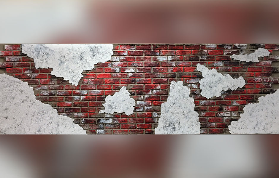 Brick with Stucco Overlay - full panel